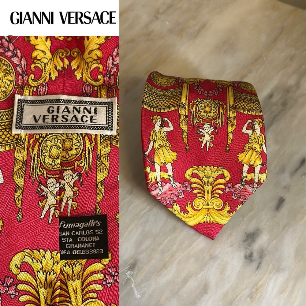 vintage Gianni Versace Baroque Medusa Greek necktie
